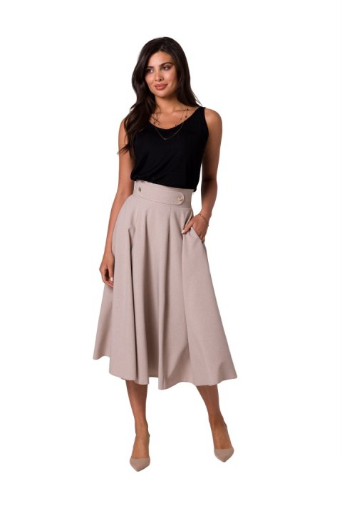 Spódnica Model B265 Beige - BeWear Spódnica Model B265 Beige - BeWear