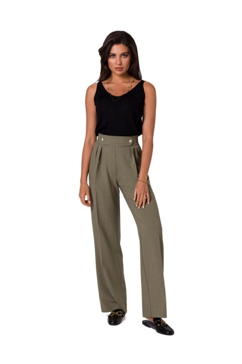Spodnie Damskie Model B252 Oliwka - BeWear Spodnie Damskie Model B252 Oliwka - BeWear