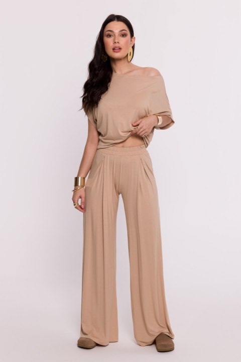 Spodnie Damskie Model B289 Cappuccino - BeWear Spodnie Damskie Model B289 Cappuccino - BeWear