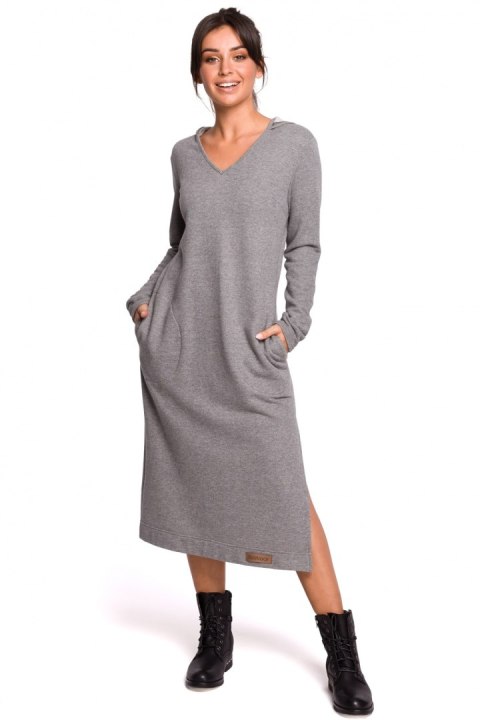 Sukienka Model B128 Grey - BeWear Sukienka Model B128 Grey - BeWear