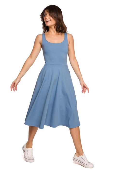 Sukienka Model B218 Blue - BeWear Sukienka Model B218 Blue - BeWear
