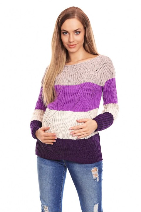 Sweter Ciążowy Model 70019 Violet - PeeKaBoo Sweter Ciążowy Model 70019 Violet - PeeKaBoo