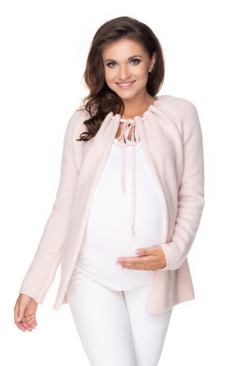 Sweter Kardigan Model 30074 Powder Pink - PeeKaBoo Sweter Kardigan Model 30074 Powder Pink - PeeKaBoo