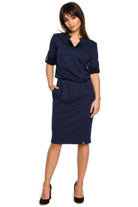 Sukienka Model B056 Navy - BeWear Hurtownia odzieży on-line, moda damska, bielizna i obuwie dla kobiet - Matterhorn.pl Sukienka Model B056 Navy - BeWear Hurtownia odzieży on-line, moda damska, bielizna i obuwie dla kobiet - Matterhorn.pl
