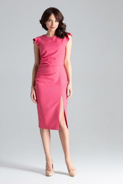 Sukienka Model L034 Coral - Lenitif Sukienka Model L034 Coral - Lenitif