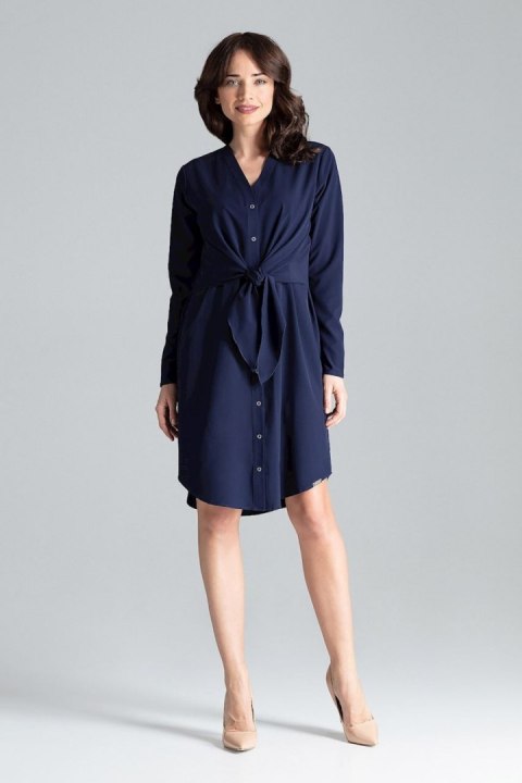 Sukienka Model L031 Navy - Lenitif Sukienka Model L031 Navy - Lenitif