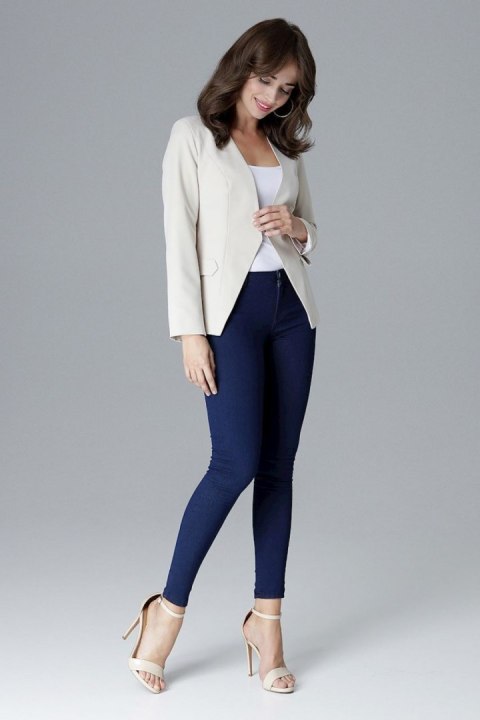 Żakiet Model L022 Beige - Lenitif Żakiet Model L022 Beige - Lenitif