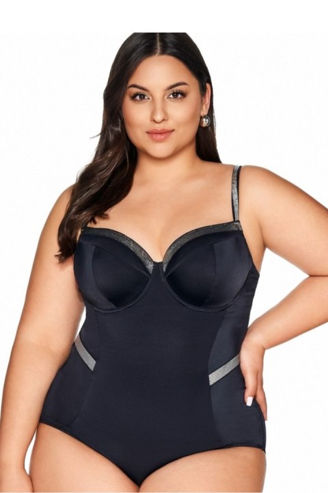 Jednoczęściowy strój kąpielowy Kostium kąpielowy Model SKJ63 Black - Ava Jednoczęściowy strój kąpielowy Kostium kąpielowy Model SKJ63 Black - Ava