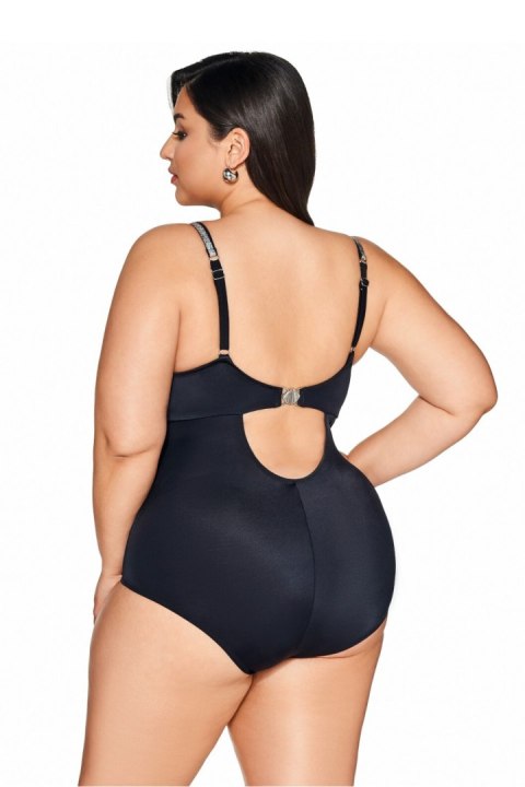 Jednoczęściowy strój kąpielowy Kostium kąpielowy Model SKJ63 Black - Ava Jednoczęściowy strój kąpielowy Kostium kąpielowy Model SKJ63 Black - Ava