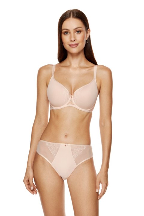 Biustonosz push up Biustonosz Usztywniany Model Charme B5 Powder Pink - Gorteks Biustonosz push up Biustonosz Usztywniany Model Charme B5 Powder Pink - Gorteks
