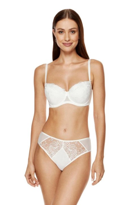 Biustonosz push up Biustonosz Usztywniany Model Cherie B4 Cream - Gorteks Biustonosz push up Biustonosz Usztywniany Model Cherie B4 Cream - Gorteks