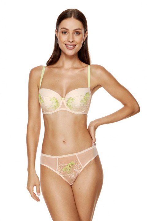 Biustonosz push up Biustonosz Usztywniany Model Soleil B4 Beige - Gorteks Biustonosz push up Biustonosz Usztywniany Model Soleil B4 Beige - Gorteks