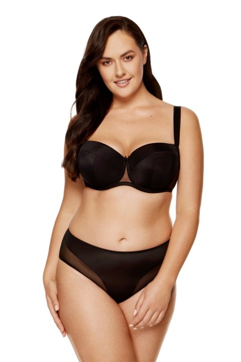 Biustonosz push up Biustonosz Usztywniany Model Zara B4 Black - Gorteks Biustonosz push up Biustonosz Usztywniany Model Zara B4 Black - Gorteks
