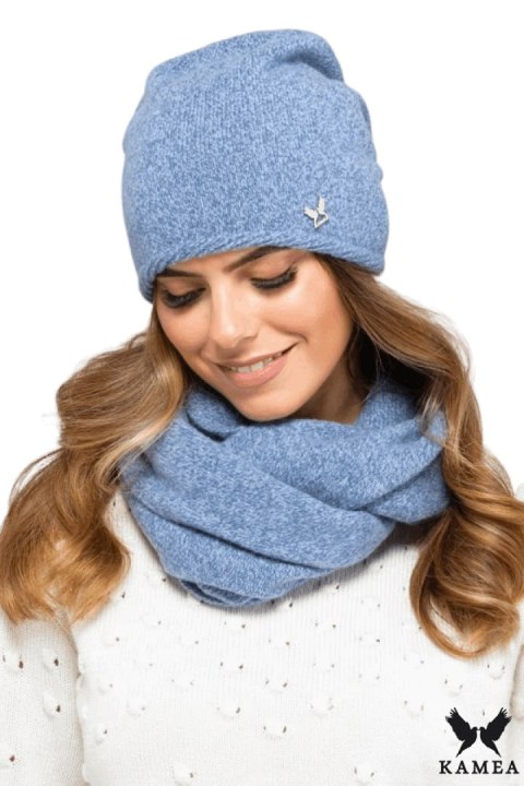 ANNA czapka damska kolor jeans - Kamea ANNA czapka damska kolor jeans - Kamea