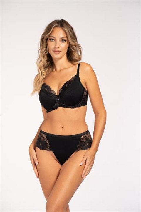 Biustonosz push up Biustonosz Usztywniany Model Amal full cup Black - Unikat Biustonosz push up Biustonosz Usztywniany Model Amal full cup Black - Unikat