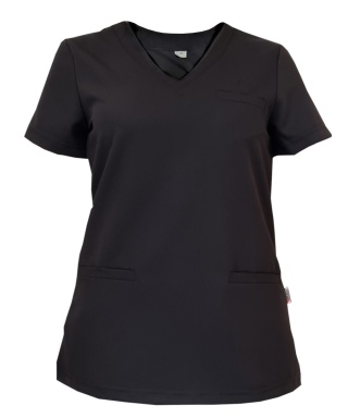 Bluza medyczna kosmetyczna damska - DAISY - czarny S