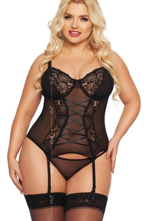 Komplet Gorset Model Brenda Black - SoftLine Collection Komplet Gorset Model Brenda Black - SoftLine Collection