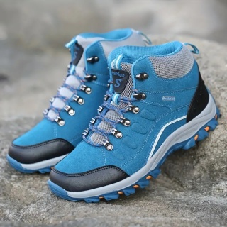 Damskie buty trekkingowe całoroczne trekking turystyczne niebieskie
