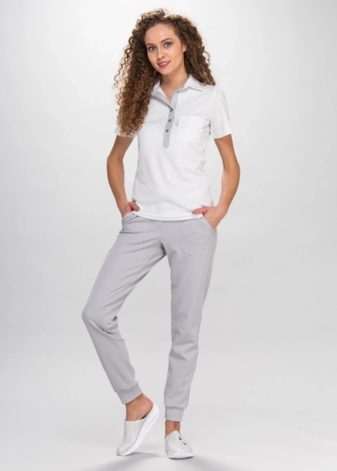 OUTLET spodnie medyczne damskie JOGGER - szary S/168